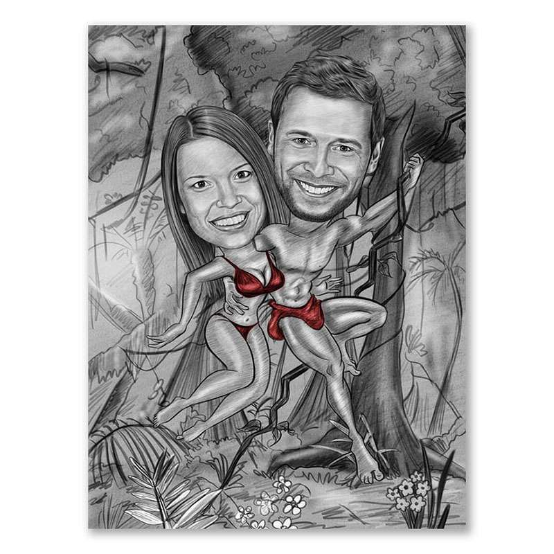 Bild von   karikatur vom foto tarzan zejpg | Individuelle 🎁 persönliche 🎁 personalisierte Geschenke bedruckt ▪ bestickt ▪ graviert