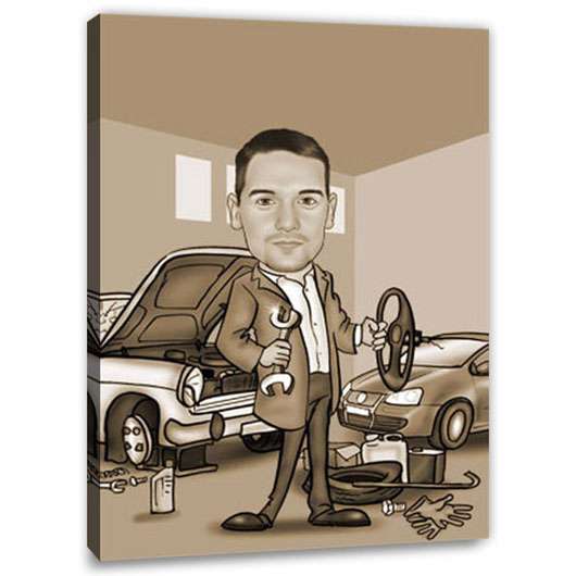 Bild von   karikatur vom foto werkstattjpg | Individuelle 🎁 persönliche 🎁 personalisierte Geschenke bedruckt ▪ bestickt ▪ graviert