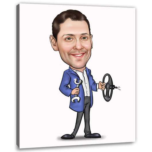 Bild von   karikatur vom foto werkstattjpg | Individuelle 🎁 persönliche 🎁 personalisierte Geschenke bedruckt ▪ bestickt ▪ graviert