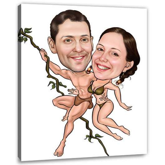 Bild von   karikatur vom foto tarzan unjpg | Individuelle 🎁 persönliche 🎁 personalisierte Geschenke bedruckt ▪ bestickt ▪ graviert