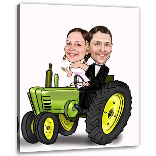 Bild von   karikatur vom foto hochzeitjpg | Individuelle 🎁 persönliche 🎁 personalisierte Geschenke bedruckt ▪ bestickt ▪ graviert