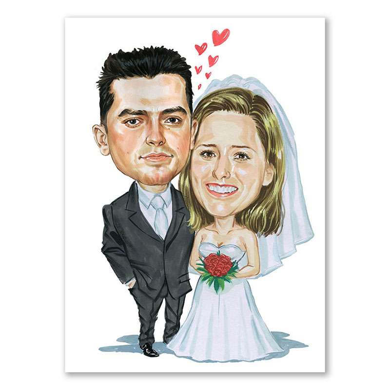 Bild von   karikatur vom foto liebespaajpg | Individuelle 🎁 persönliche 🎁 personalisierte Geschenke bedruckt ▪ bestickt ▪ graviert