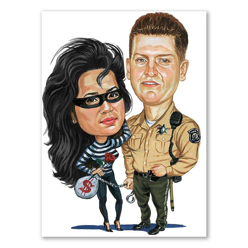 Bild von   karikatur vom foto polizistjpg | Individuelle 🎁 persönliche 🎁 personalisierte Geschenke bedruckt ▪ bestickt ▪ graviert