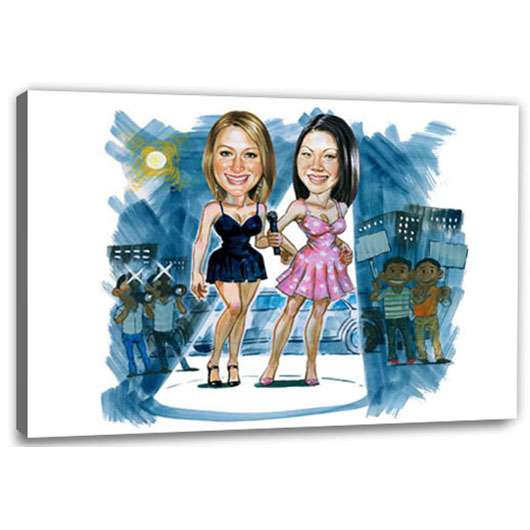 Bild von   karikatur vom foto singen cjpg | Individuelle 🎁 persönliche 🎁 personalisierte Geschenke bedruckt ▪ bestickt ▪ graviert