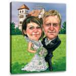 Bild von   karikatur vom foto hochzeitjpg | Individuelle 🎁 persönliche 🎁 personalisierte Geschenke bedruckt ▪ bestickt ▪ graviert