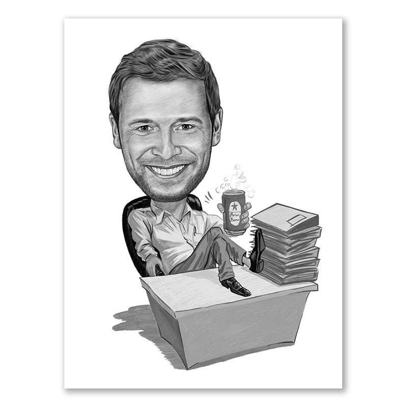 Bild von   karikatur vom foto pause imjpg | Individuelle 🎁 persönliche 🎁 personalisierte Geschenke bedruckt ▪ bestickt ▪ graviert