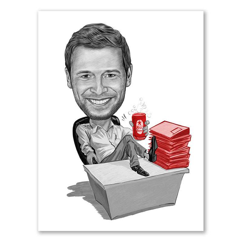 Bild von   karikatur vom foto pause imjpg | Individuelle 🎁 persönliche 🎁 personalisierte Geschenke bedruckt ▪ bestickt ▪ graviert