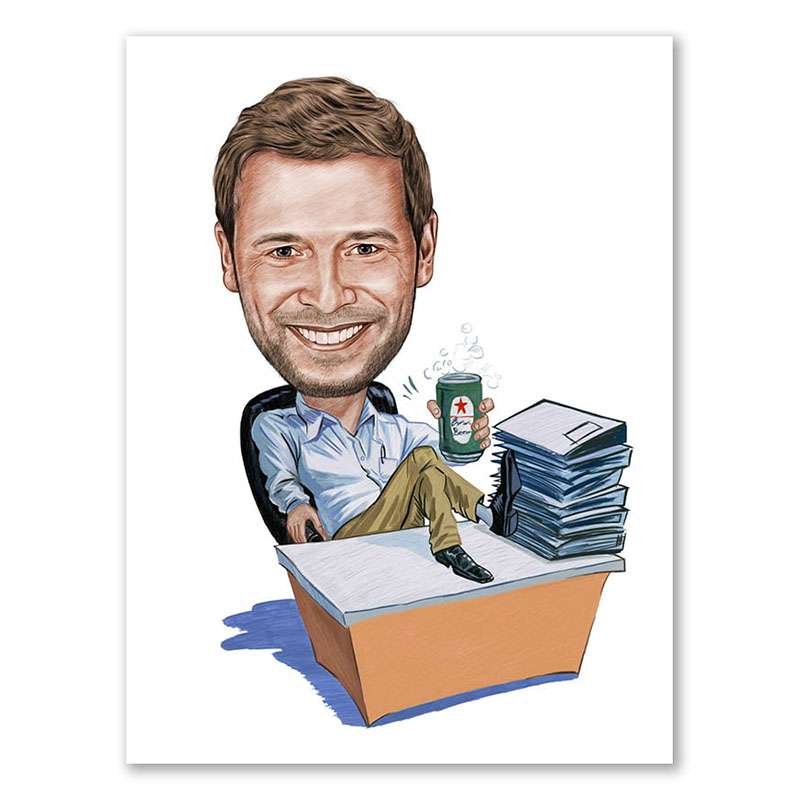 Bild von   karikatur vom foto pause imjpg | Individuelle 🎁 persönliche 🎁 personalisierte Geschenke bedruckt ▪ bestickt ▪ graviert