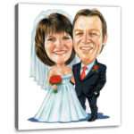 Bild von   karikatur vom foto hochzeitsjpg | Individuelle 🎁 persönliche 🎁 personalisierte Geschenke bedruckt ▪ bestickt ▪ graviert