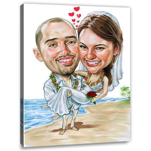 Bild von   karikatur vom foto hochzeitjpg | Individuelle 🎁 persönliche 🎁 personalisierte Geschenke bedruckt ▪ bestickt ▪ graviert