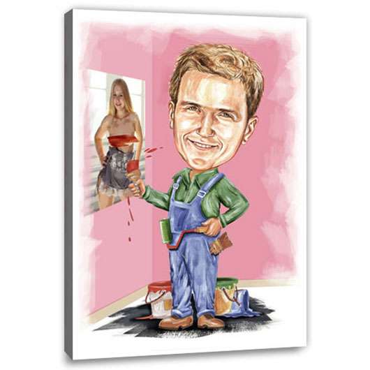 Bild von   karikatur vom foto maler meijpg | Individuelle 🎁 persönliche 🎁 personalisierte Geschenke bedruckt ▪ bestickt ▪ graviert