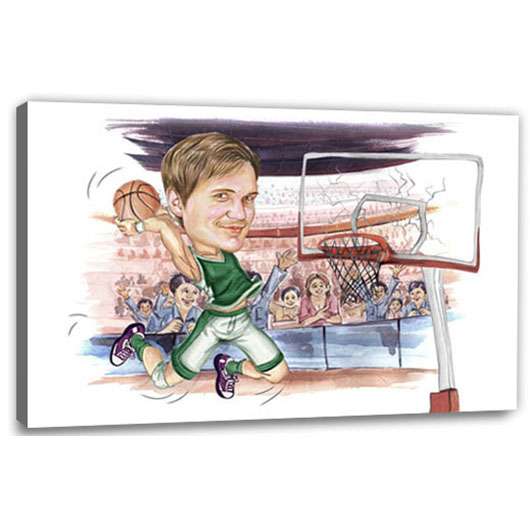 Bild von   karikatur vom foto basketbaljpg | Individuelle 🎁 persönliche 🎁 personalisierte Geschenke bedruckt ▪ bestickt ▪ graviert