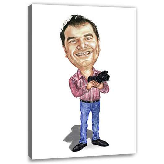 Bild von   karikatur vom foto fotografjpg | Individuelle 🎁 persönliche 🎁 personalisierte Geschenke bedruckt ▪ bestickt ▪ graviert