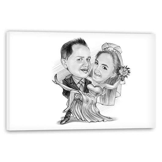 Bild von   karikatur vom foto hochzeitsjpg | Individuelle 🎁 persönliche 🎁 personalisierte Geschenke bedruckt ▪ bestickt ▪ graviert