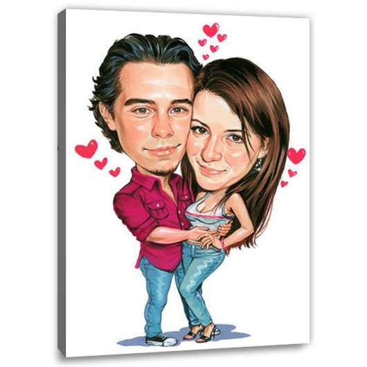 Bild von   karikatur vom foto liebe cjjpg | Individuelle 🎁 persönliche 🎁 personalisierte Geschenke bedruckt ▪ bestickt ▪ graviert