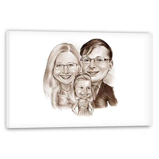 Bild von   karikatur vom foto familie mjpg | Individuelle 🎁 persönliche 🎁 personalisierte Geschenke bedruckt ▪ bestickt ▪ graviert