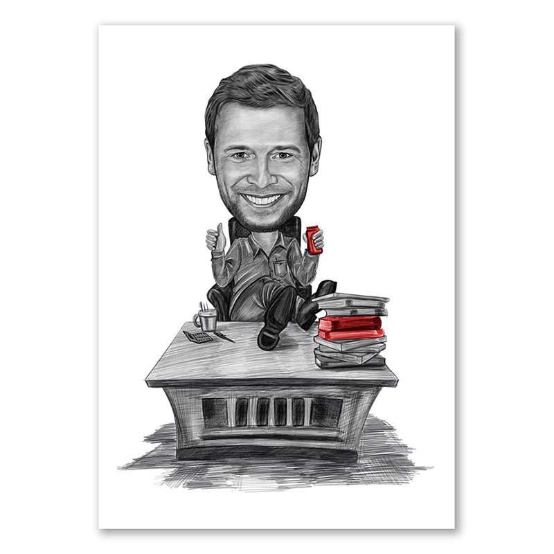 Bild von   karikatur vom foto im befbfbdrojpg | Individuelle 🎁 persönliche 🎁 personalisierte Geschenke bedruckt ▪ bestickt ▪ graviert