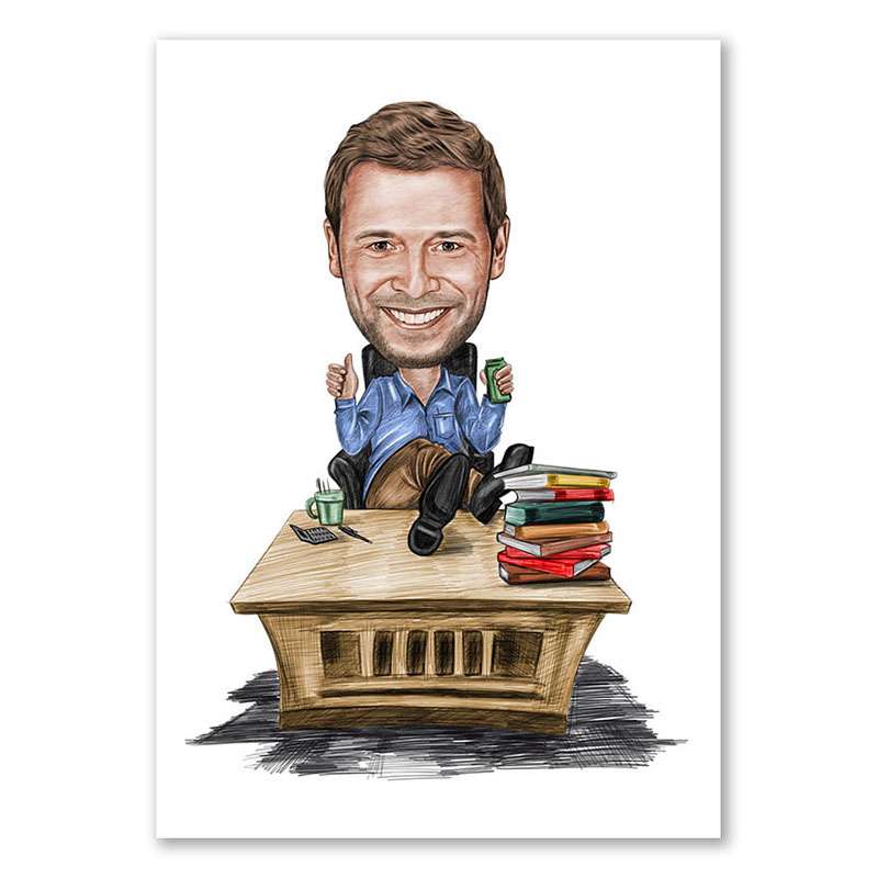Bild von   karikatur vom foto im befbfbdrojpg | Individuelle 🎁 persönliche 🎁 personalisierte Geschenke bedruckt ▪ bestickt ▪ graviert