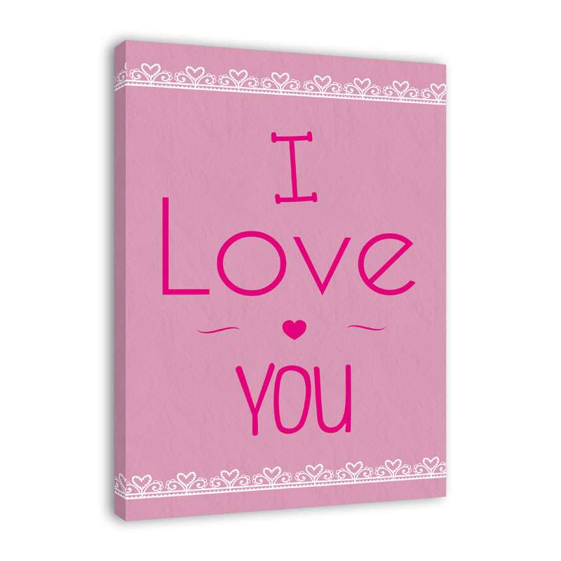 Bild von   spruch auf leinwand i love yjpg | Individuelle 🎁 persönliche 🎁 personalisierte Geschenke bedruckt ▪ bestickt ▪ graviert