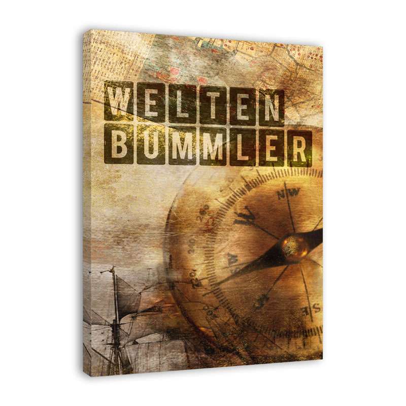 Bild von   spruch auf leinwand weltenbujpg | Individuelle 🎁 persönliche 🎁 personalisierte Geschenke bedruckt ▪ bestickt ▪ graviert