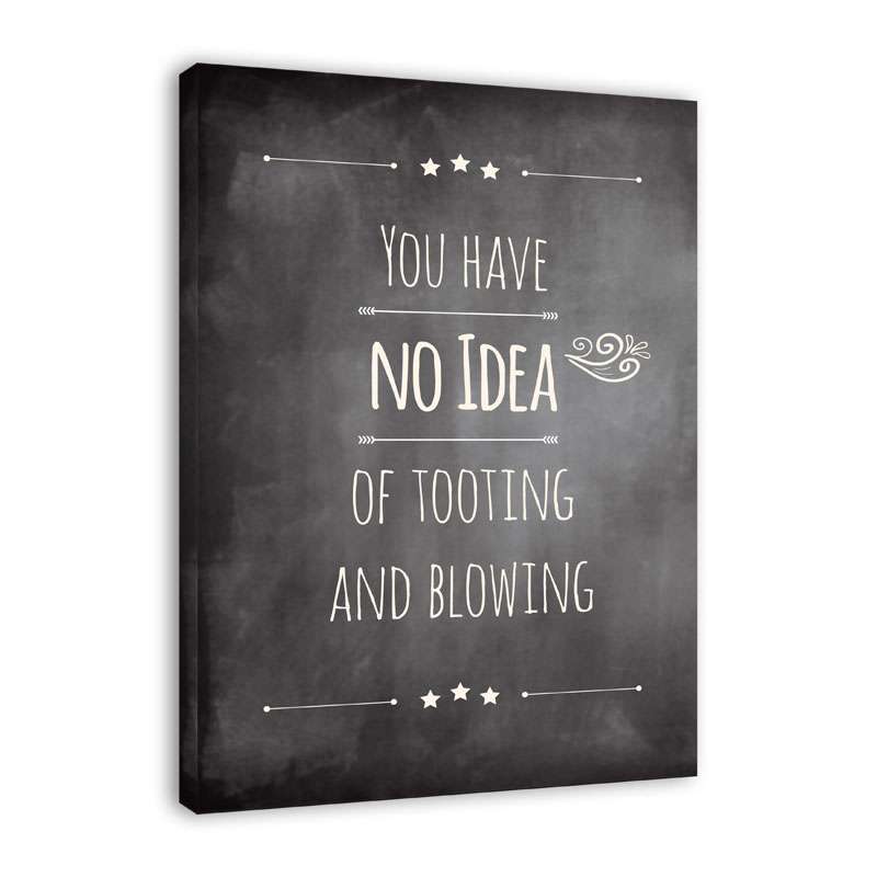 Spruch auf Leinwand - You have no idea