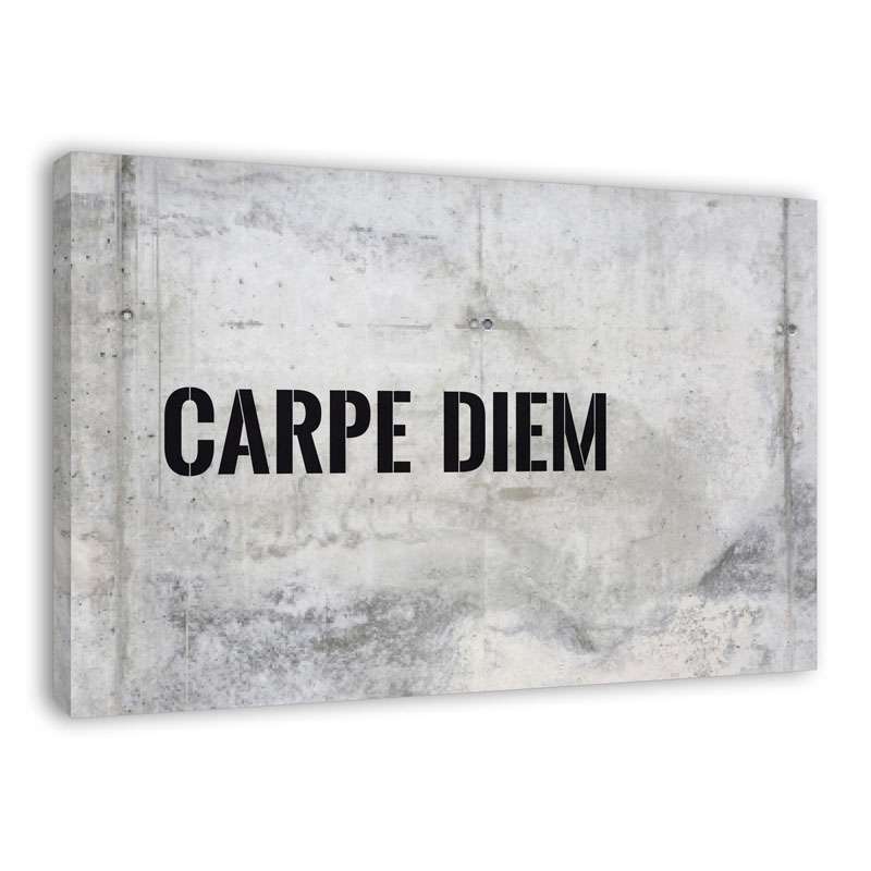 Bild von   spruch auf leinwand carpe dijpg | Individuelle 🎁 persönliche 🎁 personalisierte Geschenke bedruckt ▪ bestickt ▪ graviert