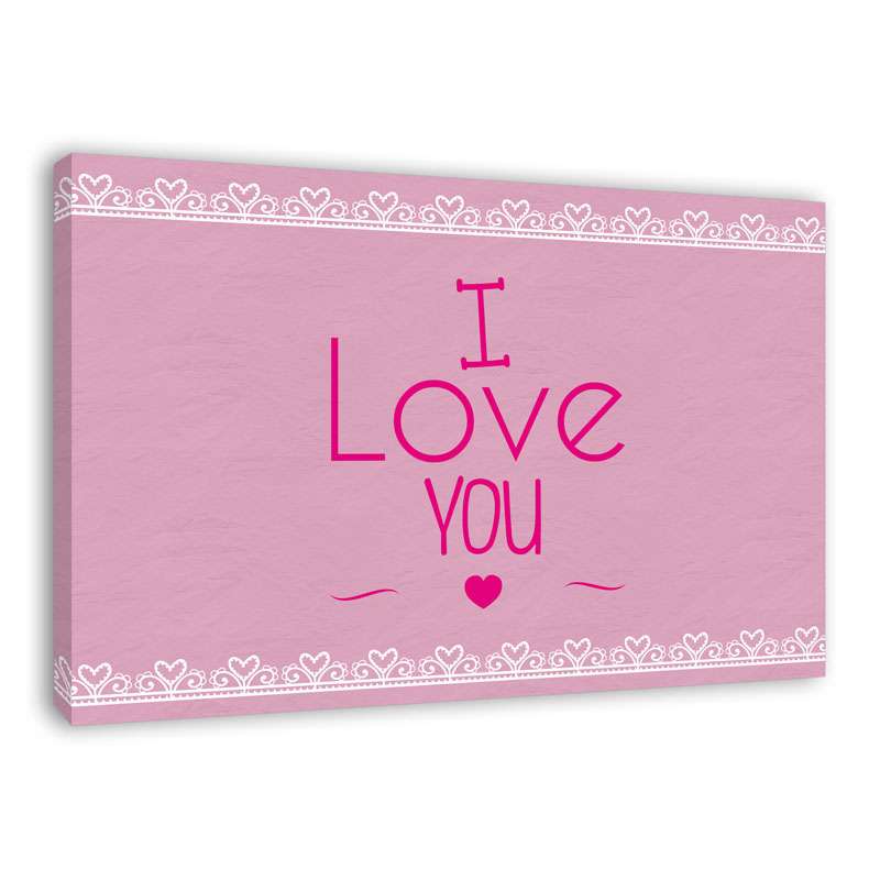 Bild von   spruch auf leinwand i love yjpg | Individuelle 🎁 persönliche 🎁 personalisierte Geschenke bedruckt ▪ bestickt ▪ graviert
