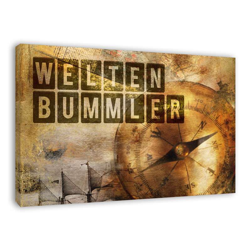Bild von   spruch auf leinwand weltenbujpg | Individuelle 🎁 persönliche 🎁 personalisierte Geschenke bedruckt ▪ bestickt ▪ graviert