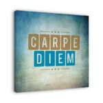 Bild von   spruch auf leinwand carpe dijpg | Individuelle 🎁 persönliche 🎁 personalisierte Geschenke bedruckt ▪ bestickt ▪ graviert