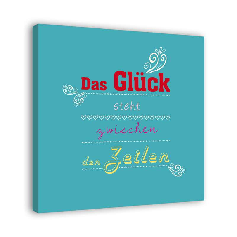 Bild von   spruch auf leinwand das glijpg | Individuelle 🎁 persönliche 🎁 personalisierte Geschenke bedruckt ▪ bestickt ▪ graviert