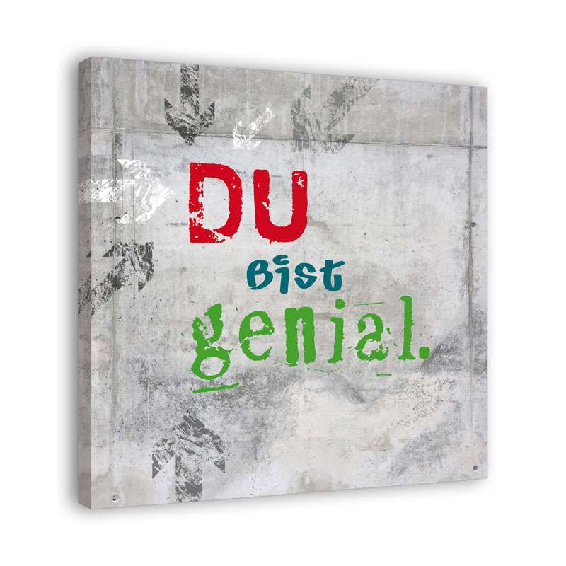 Bild von   spruch auf leinwand du bistjpg | Individuelle 🎁 persönliche 🎁 personalisierte Geschenke bedruckt ▪ bestickt ▪ graviert