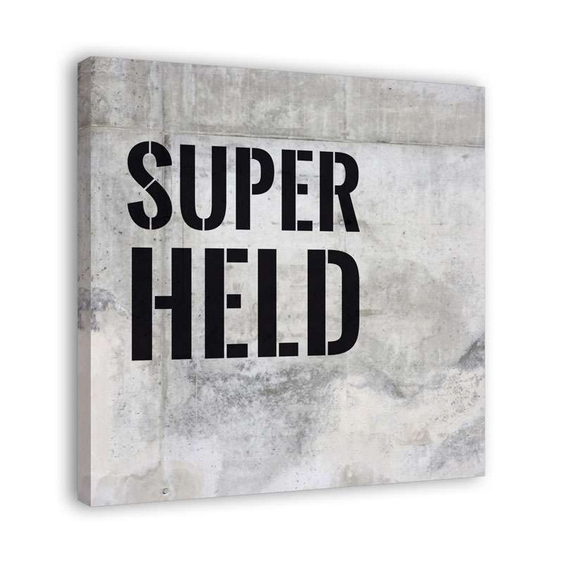 Bild von   spruch auf leinwand superheljpg | Individuelle 🎁 persönliche 🎁 personalisierte Geschenke bedruckt ▪ bestickt ▪ graviert