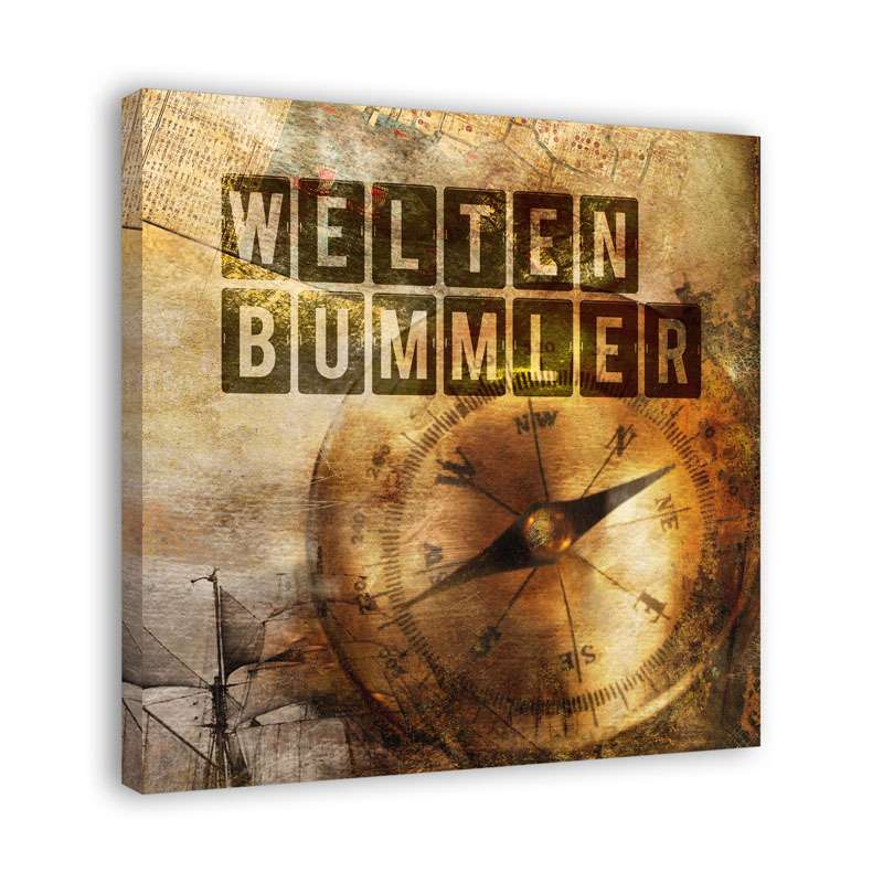 Bild von   spruch auf leinwand weltenbujpg | Individuelle 🎁 persönliche 🎁 personalisierte Geschenke bedruckt ▪ bestickt ▪ graviert