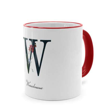Bild von   initialen tasse tasse mit bujpg | Individuelle 🎁 persönliche 🎁 personalisierte Geschenke bedruckt ▪ bestickt ▪ graviert