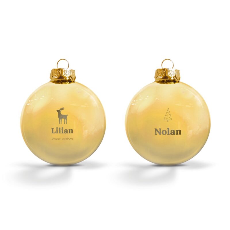 Bild von   weihnachtskugel mit namen gojpg | Individuelle 🎁 persönliche 🎁 personalisierte Geschenke bedruckt ▪ bestickt ▪ graviert