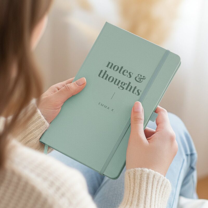 Bild von   notizbuch a mit namen gruenjpg | Individuelle 🎁 persönliche 🎁 personalisierte Geschenke bedruckt ▪ bestickt ▪ graviert