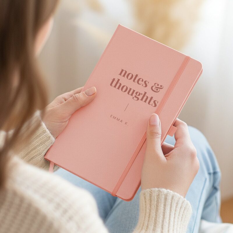 Bild von   notizbuch a mit namen rosajpg | Individuelle 🎁 persönliche 🎁 personalisierte Geschenke bedruckt ▪ bestickt ▪ graviert