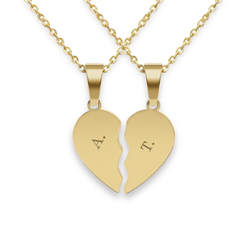 Bild von   gebrochenes herz kette mit grajpg | Individuelle 🎁 persönliche 🎁 personalisierte Geschenke bedruckt ▪ bestickt ▪ graviert