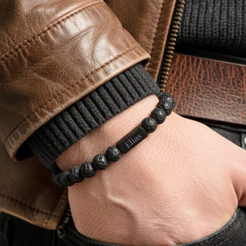 Bild von   lava armband mit gravur sjpg | Individuelle 🎁 persönliche 🎁 personalisierte Geschenke bedruckt ▪ bestickt ▪ graviert
