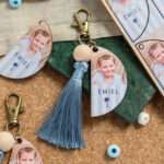 Bild von   blaue schluesselanhaengerg mitjpg | Individuelle 🎁 persönliche 🎁 personalisierte Geschenke bedruckt ▪ bestickt ▪ graviert