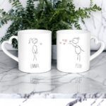 Bild von   herz tassen paerchen strichzejpg | Individuelle 🎁 persönliche 🎁 personalisierte Geschenke bedruckt ▪ bestickt ▪ graviert