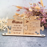Bild von   holz puzzleteile mama pejpg | Individuelle 🎁 persönliche 🎁 personalisierte Geschenke bedruckt ▪ bestickt ▪ graviert