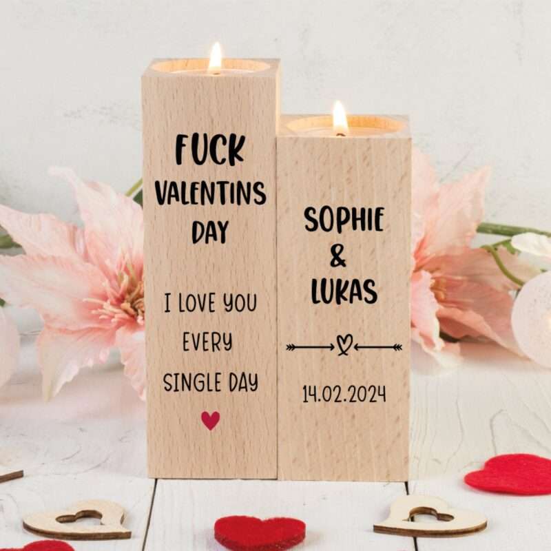Bild von   kerzenhalter fuck valentinesdjpg | Individuelle 🎁 persönliche 🎁 personalisierte Geschenke bedruckt ▪ bestickt ▪ graviert