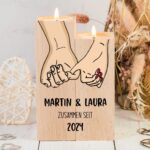 Bild von   kerzenhalter haende personjpg | Individuelle 🎁 persönliche 🎁 personalisierte Geschenke bedruckt ▪ bestickt ▪ graviert