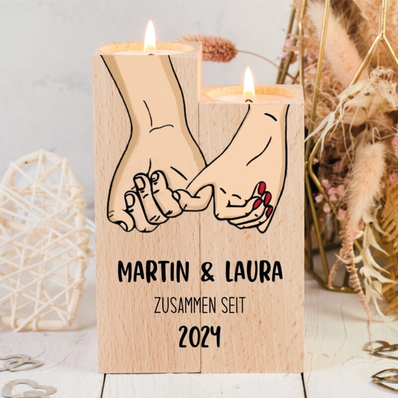 Bild von   kerzenhalter haende personjpg | Individuelle 🎁 persönliche 🎁 personalisierte Geschenke bedruckt ▪ bestickt ▪ graviert