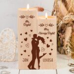 Bild von   kerzenhalter mr mrs rightjpg | Individuelle 🎁 persönliche 🎁 personalisierte Geschenke bedruckt ▪ bestickt ▪ graviert