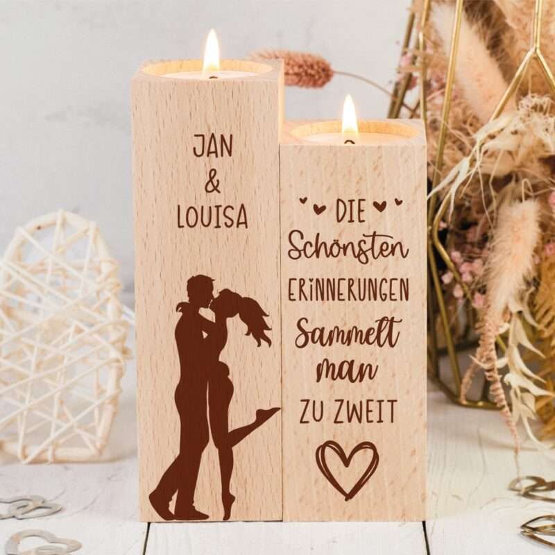 Kerzenhalter "Erinnerungen" - personalisiert