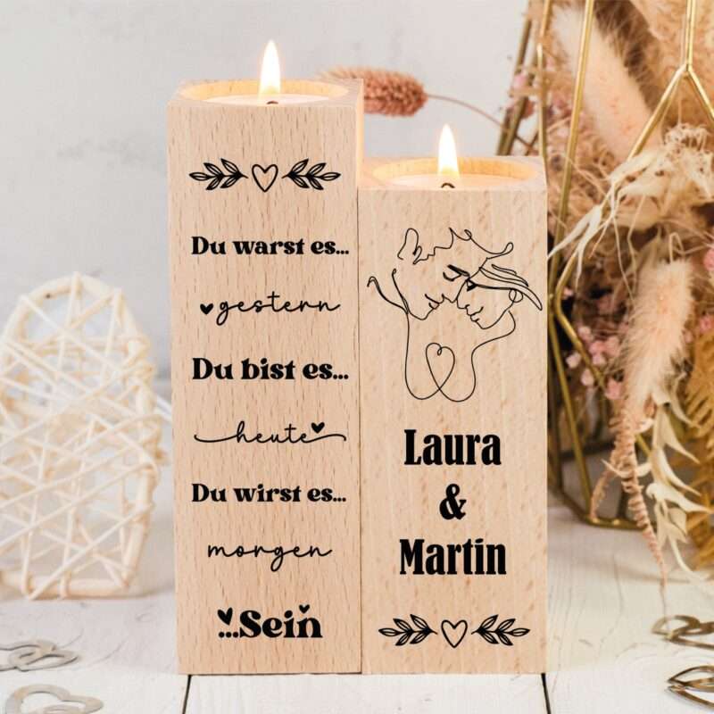 Kerzenhalter "Du bist es" - personalisiert