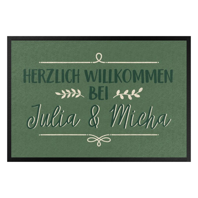 Bild von   fussmatte mit eigenem text herjpg | Individuelle 🎁 persönliche 🎁 personalisierte Geschenke bedruckt ▪ bestickt ▪ graviert
