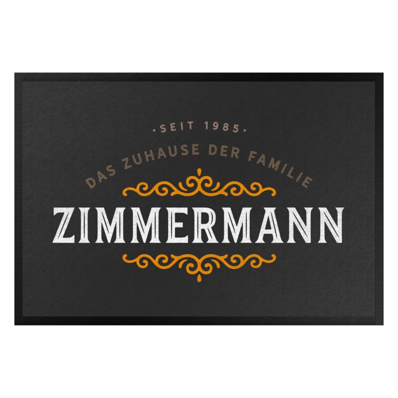 Bild von   fussmatte mit eigenem text vinjpg | Individuelle 🎁 persönliche 🎁 personalisierte Geschenke bedruckt ▪ bestickt ▪ graviert